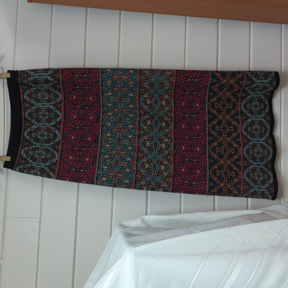 Double D Ranch Multicolor Patterned Maxi Skirt